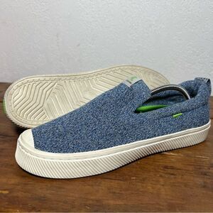 Cariuma Ibi Bamboo Knit Vegan Slip On Unisex Shoes in Blue Stone 10M/11.5W